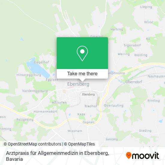 Arztpraxis für Allgemeinmedizin in Ebersberg map