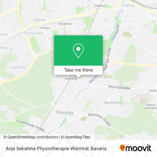 Anja Sekanina Physiotherapie Würmtal map