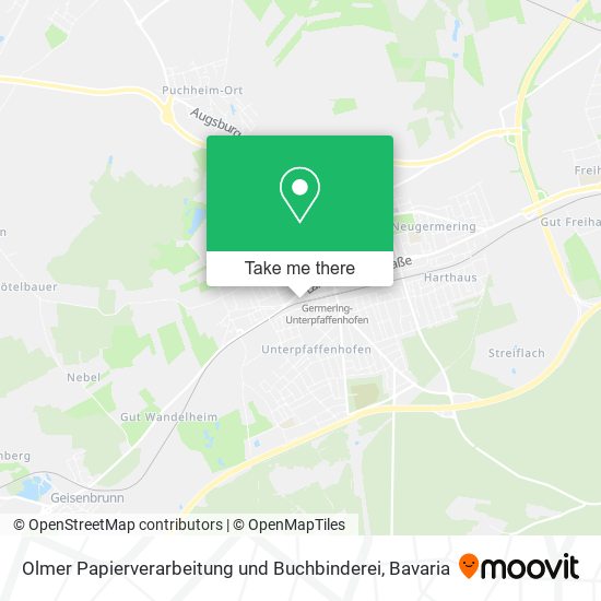 Карта Olmer Papierverarbeitung und Buchbinderei