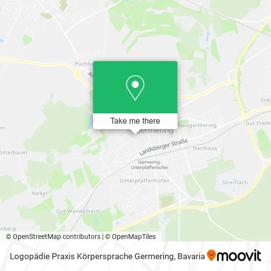 Карта Logopädie Praxis Körpersprache Germering
