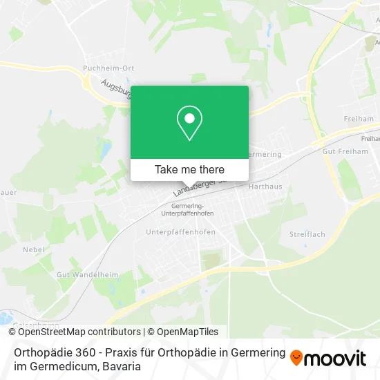 Карта Orthopädie 360 - Praxis für Orthopädie in Germering im Germedicum