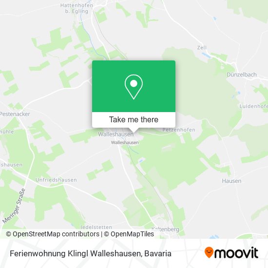 Карта Ferienwohnung Klingl Walleshausen