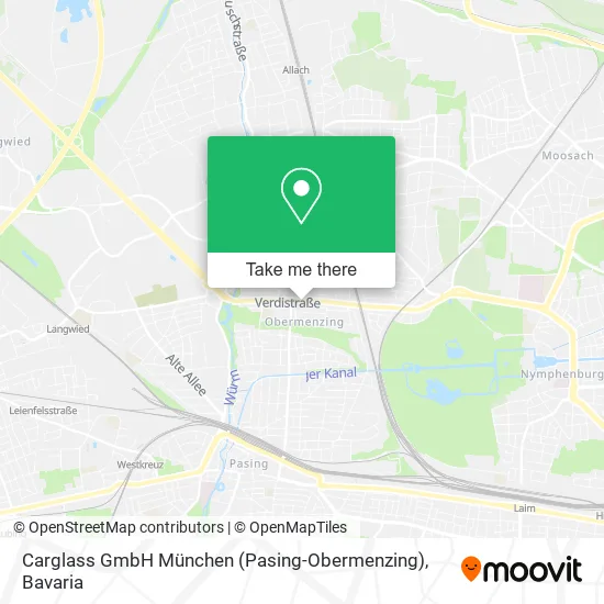 Карта Carglass GmbH München (Pasing-Obermenzing)