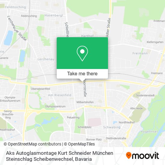 Aks Autoglasmontage Kurt Schneider München Steinschlag Scheibenwechsel map