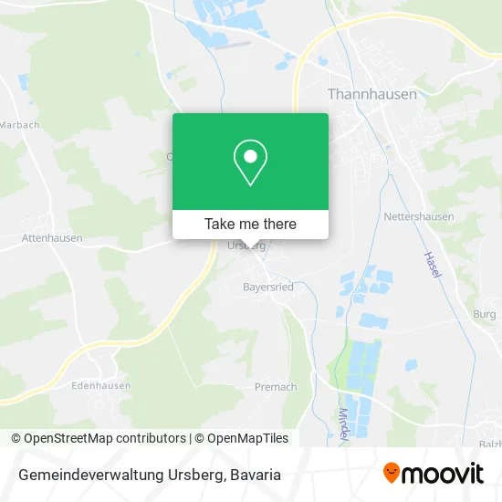 Карта Gemeindeverwaltung Ursberg