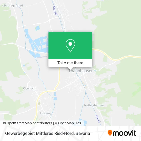 Карта Gewerbegebiet Mittleres Ried-Nord