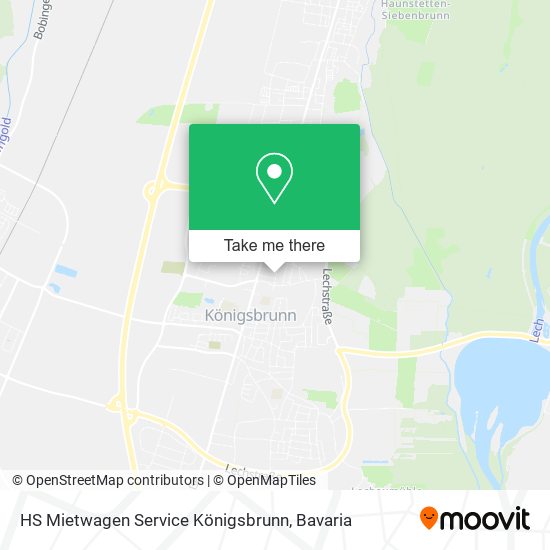 Карта HS Mietwagen Service Königsbrunn