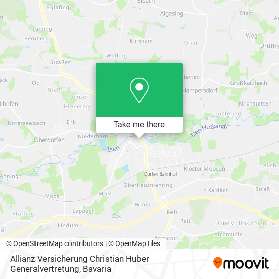 Карта Allianz Versicherung Christian Huber Generalvertretung