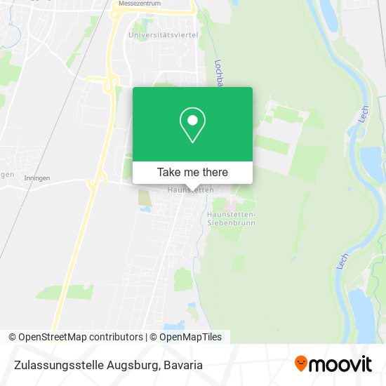 Карта Zulassungsstelle Augsburg