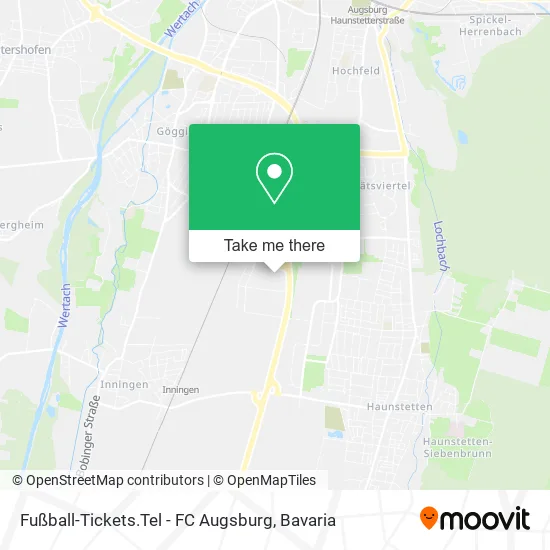 Карта Fußball-Tickets.Tel - FC Augsburg