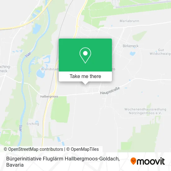 Карта Bürgerinitiative Fluglärm Hallbergmoos-Goldach