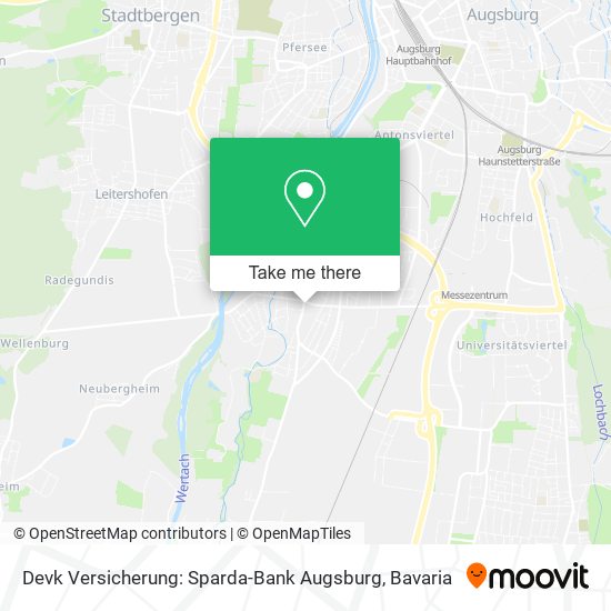 Devk Versicherung: Sparda-Bank Augsburg map