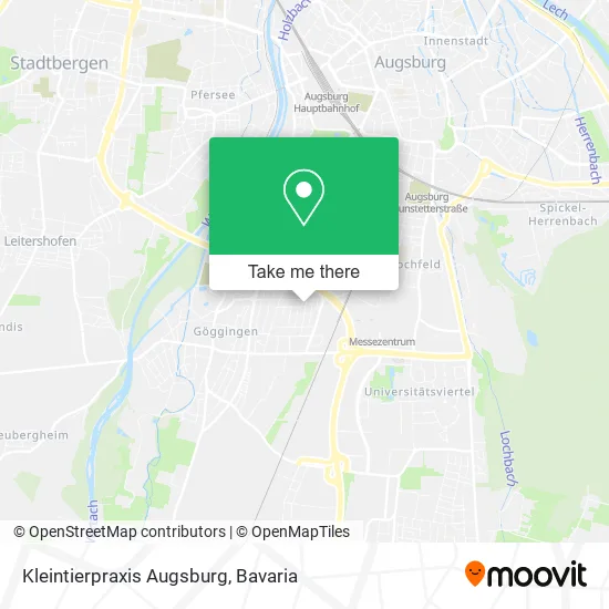 Карта Kleintierpraxis Augsburg