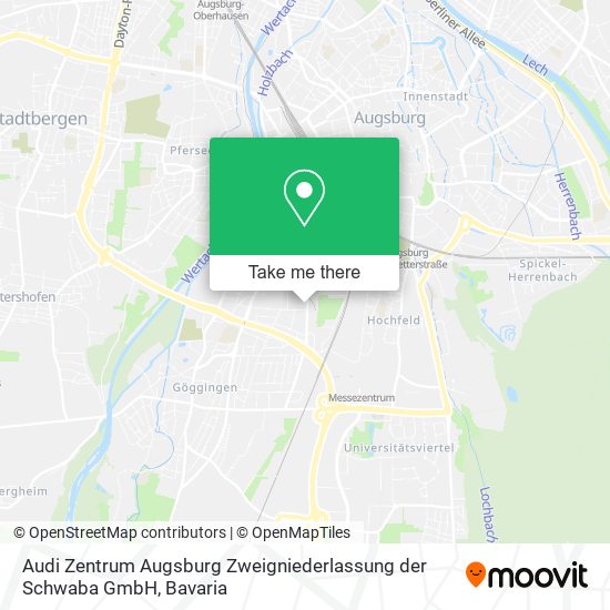 Audi Zentrum Augsburg Zweigniederlassung der Schwaba GmbH map