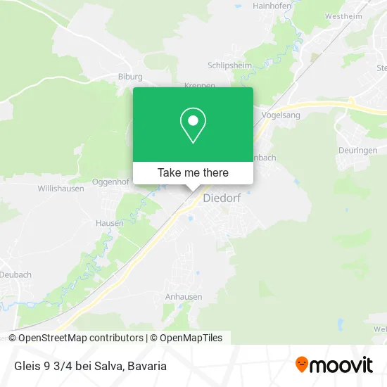 Карта Gleis 9 3/4 bei Salva