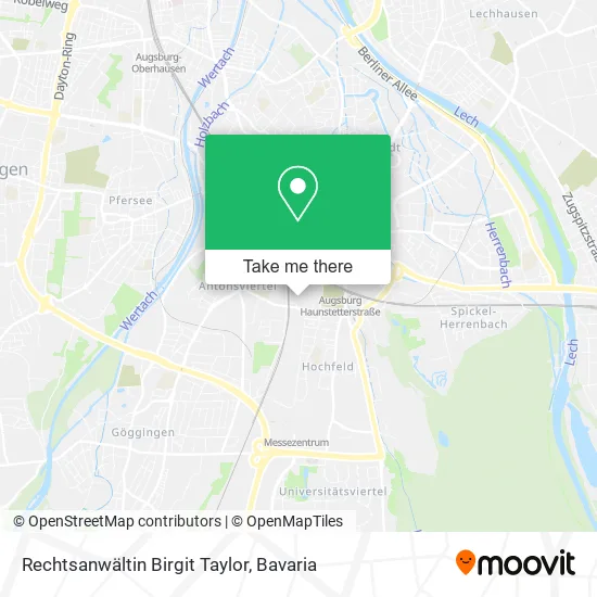 Карта Rechtsanwältin Birgit Taylor