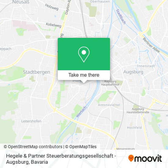 Карта Hegele & Partner Steuerberatungsgesellschaft - Augsburg