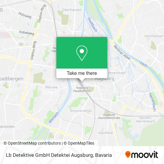Карта Lb Detektive GmbH Detektei Augsburg