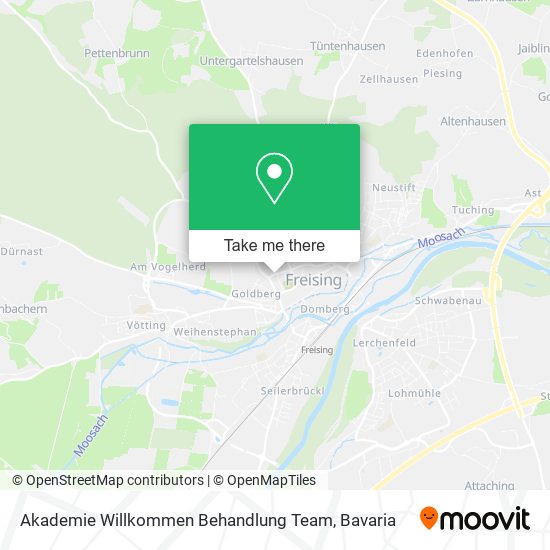 Akademie Willkommen Behandlung Team map