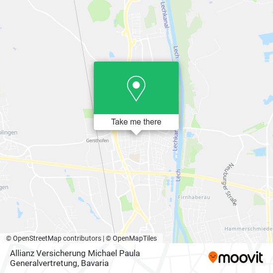 Карта Allianz Versicherung Michael Paula Generalvertretung