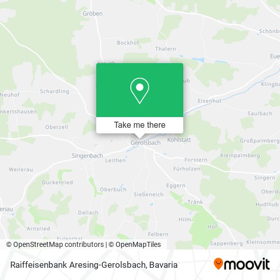 Raiffeisenbank Aresing-Gerolsbach map