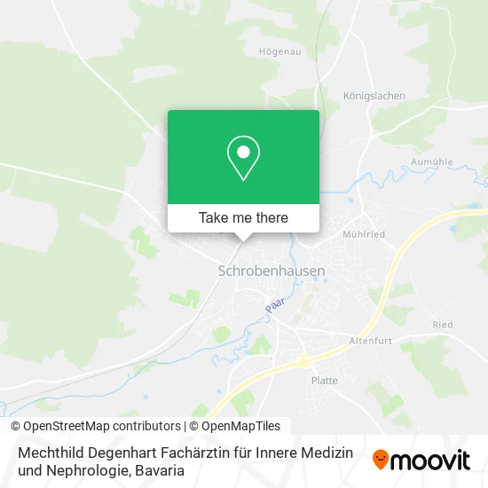Карта Mechthild Degenhart Fachärztin für Innere Medizin und Nephrologie