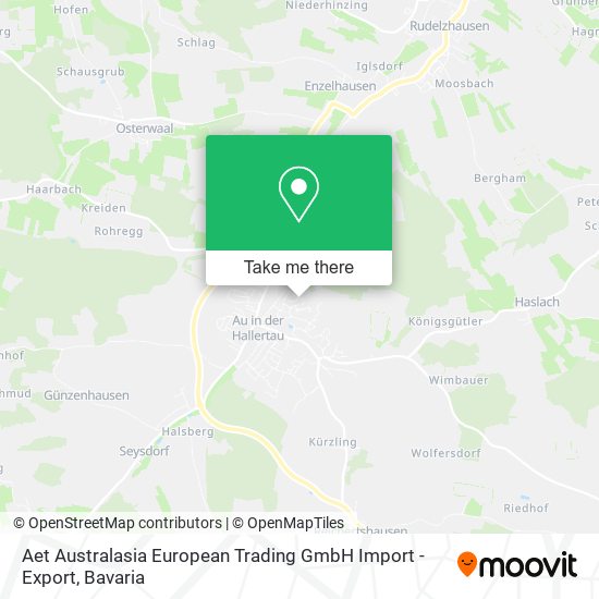 Aet Australasia European Trading GmbH Import - Export map