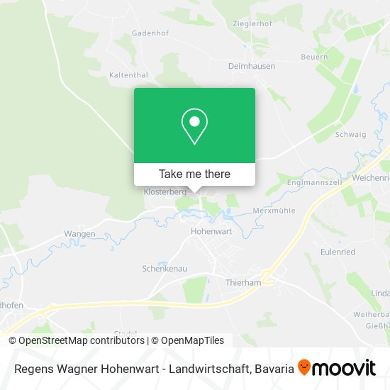 Карта Regens Wagner Hohenwart - Landwirtschaft