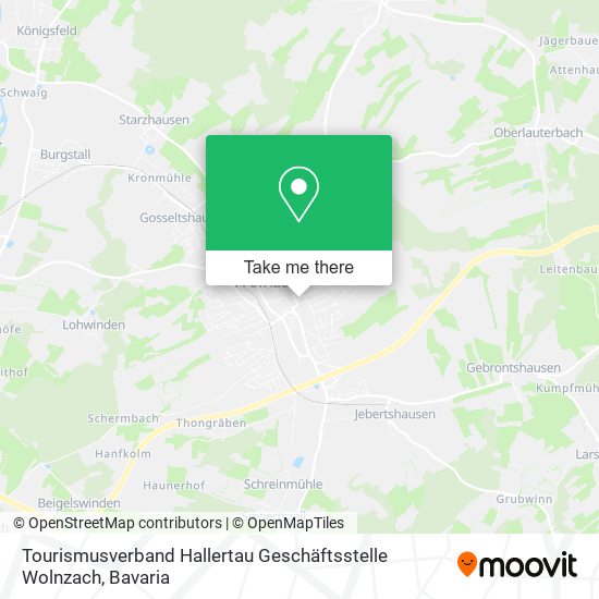 Tourismusverband Hallertau Geschäftsstelle Wolnzach map