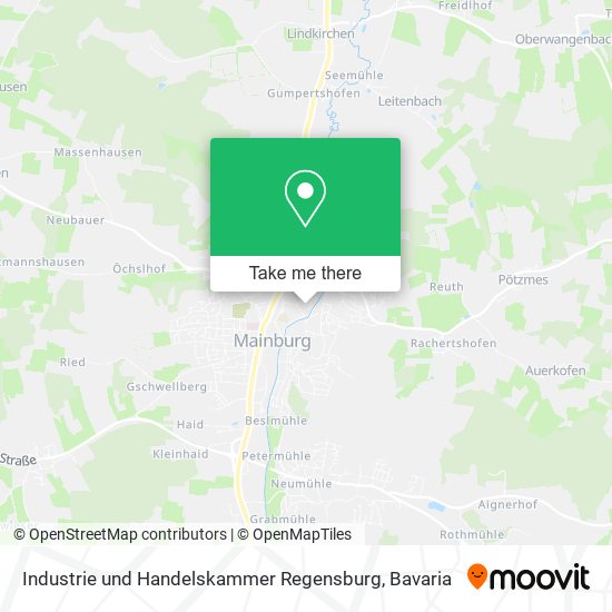 Карта Industrie und Handelskammer Regensburg