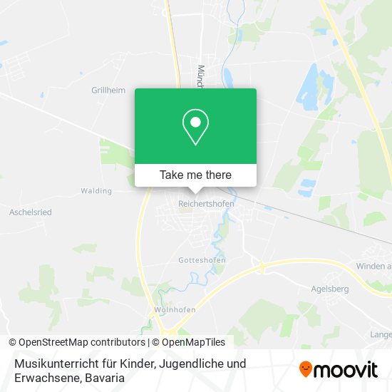 Musikunterricht für Kinder, Jugendliche und Erwachsene map