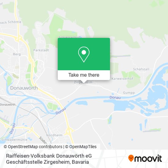 Raiffeisen-Volksbank Donauwörth eG Geschäftsstelle Zirgesheim map