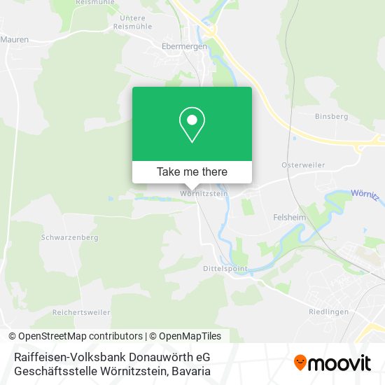 Raiffeisen-Volksbank Donauwörth eG Geschäftsstelle Wörnitzstein map