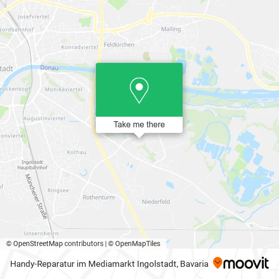 Карта Handy-Reparatur im Mediamarkt Ingolstadt
