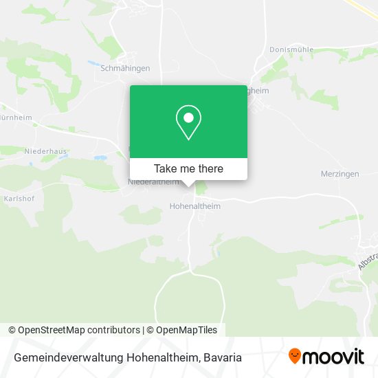 Карта Gemeindeverwaltung Hohenaltheim