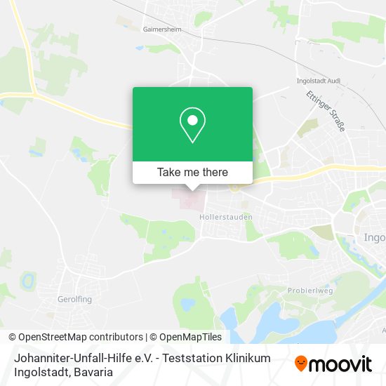 Johanniter-Unfall-Hilfe e.V. - Teststation Klinikum Ingolstadt map