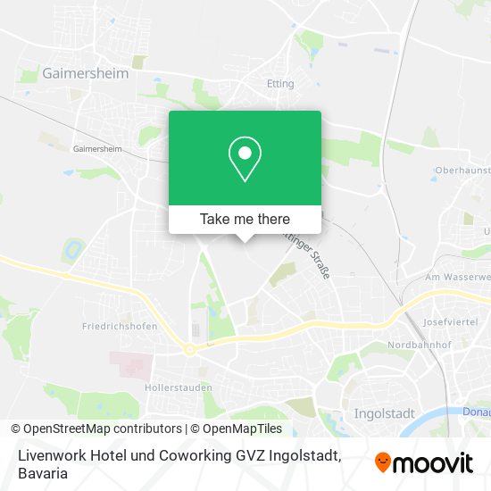 Livenwork Hotel und Coworking GVZ Ingolstadt map