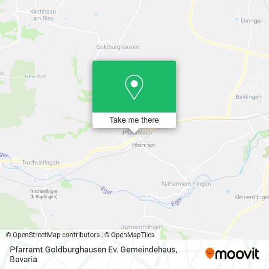 Карта Pfarramt Goldburghausen Ev. Gemeindehaus