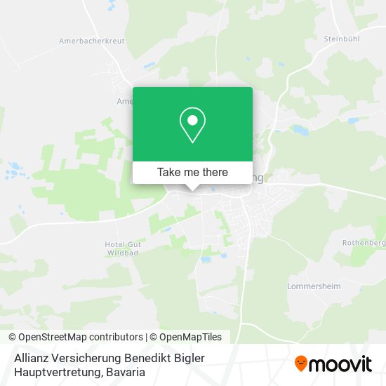 Allianz Versicherung Benedikt Bigler Hauptvertretung map