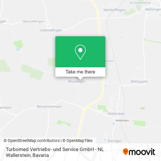 Turbomed Vertriebs- und Service GmbH - NL Wallerstein map