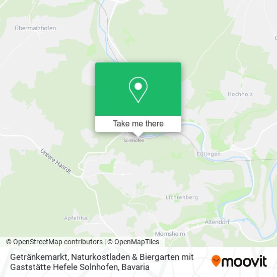 Getränkemarkt, Naturkostladen & Biergarten mit Gaststätte Hefele Solnhofen map