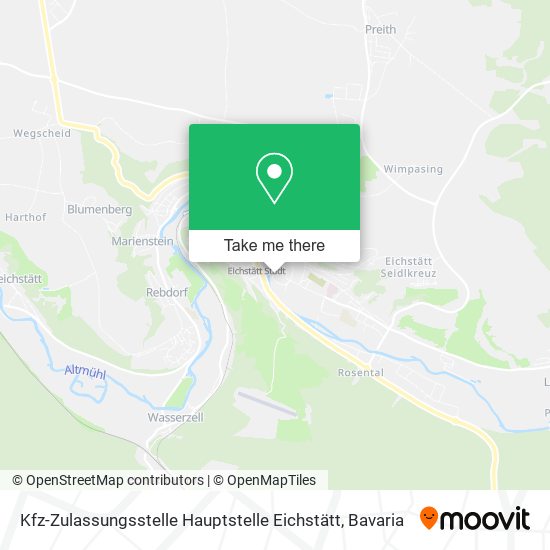 Карта Kfz-Zulassungsstelle Hauptstelle Eichstätt