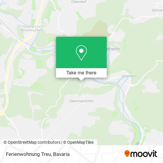 Ferienwohnung Treu map