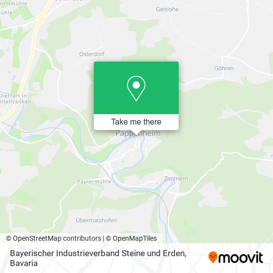 Bayerischer Industrieverband Steine und Erden map