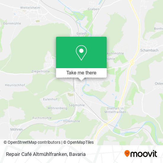 Карта Repair Café Altmühlfranken