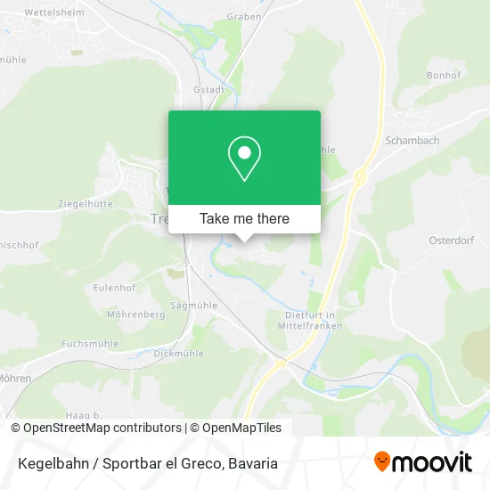 Карта Kegelbahn / Sportbar el Greco