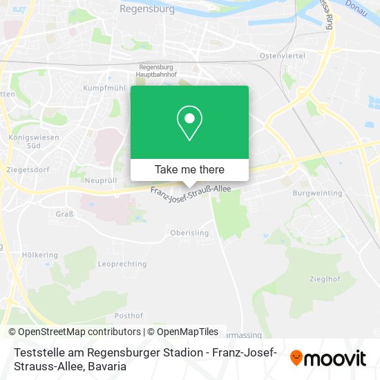Teststelle am Regensburger Stadion - Franz-Josef-Strauss-Allee map