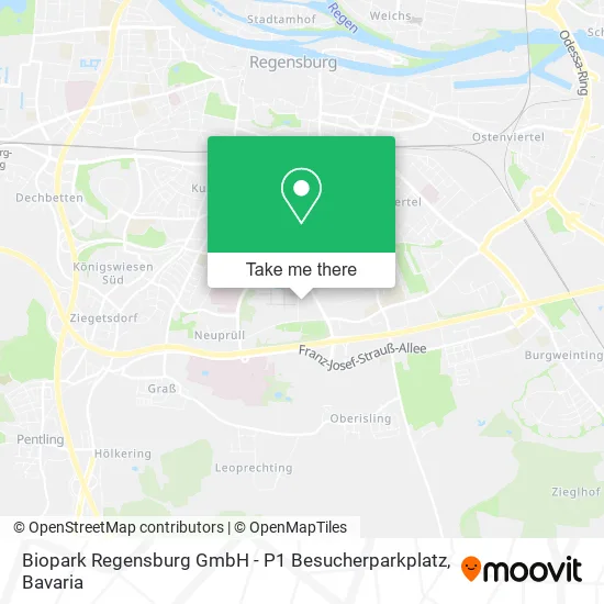 Карта Biopark Regensburg GmbH - P1 Besucherparkplatz