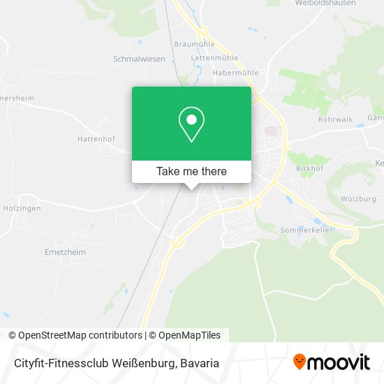 Cityfit-Fitnessclub Weißenburg map