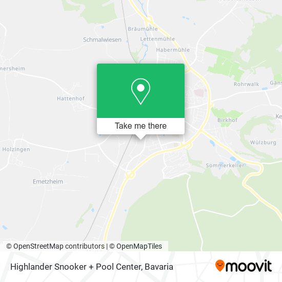 Карта Highlander Snooker + Pool Center